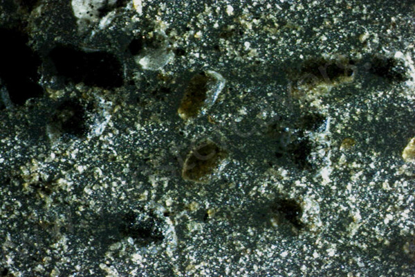 Microsope image of fine particles of volcanic ash from , Iceland